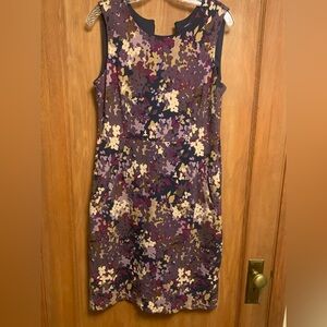 Lands' End Purple Floral Mini Dress
